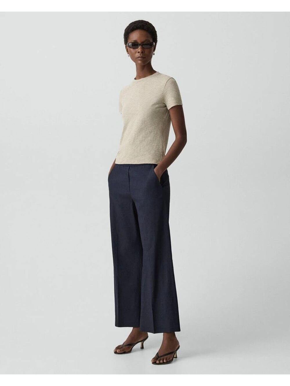THEORY Womens Ceop Wide Leg pants size 2